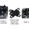 DVR kamera s monitorom v spätnom zrkadle, predná+zadná - Peugeot, Citroen, Toyota