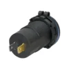 Adaptér - menič napätia 12/24V → USB-C QC4:PD + 1x USB-A- červené podsvietenie