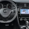 Plastový rámik pre 10´´ autorádiá VW Golf VII.  strieborno-šedá farba
