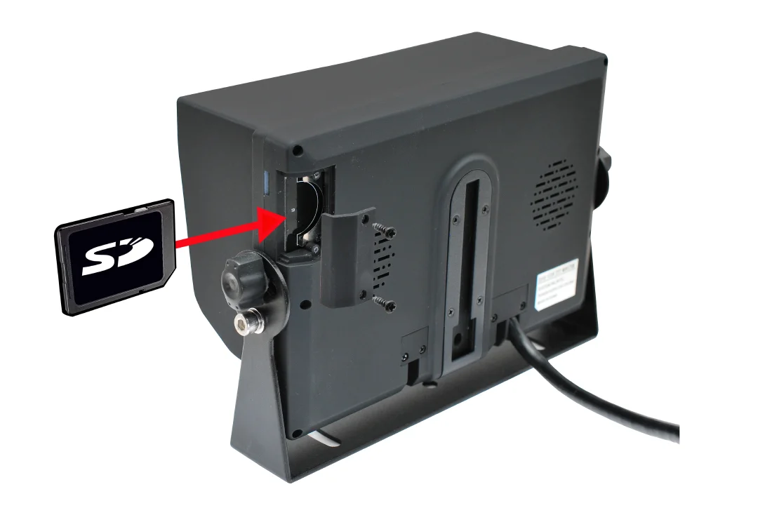 Monitor 7''univerzálny so vstupom pre 4 kamery a DVR nahrávaním.