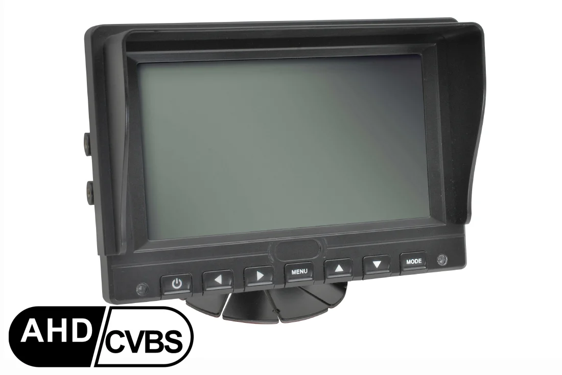 Monitor 7''univerzálny so vstupom pre 4 kamery a DVR nahrávaním.