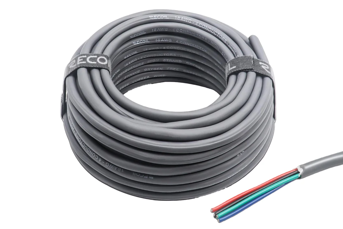 Recoil kábel repro 9x1,3mm², 8x repro + ovládací vodič, dĺžka 6,1m