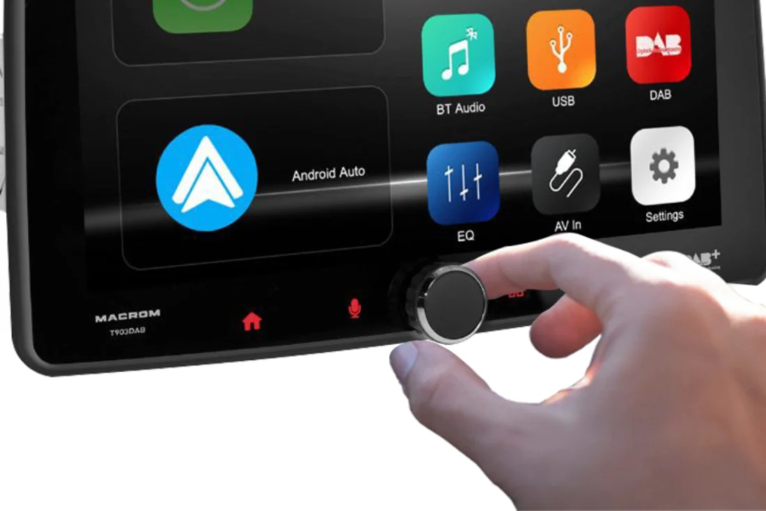 Autorádio Macrom DL903DAB - 9" monitor, 1DIN, OS Linux, DAB prijímač