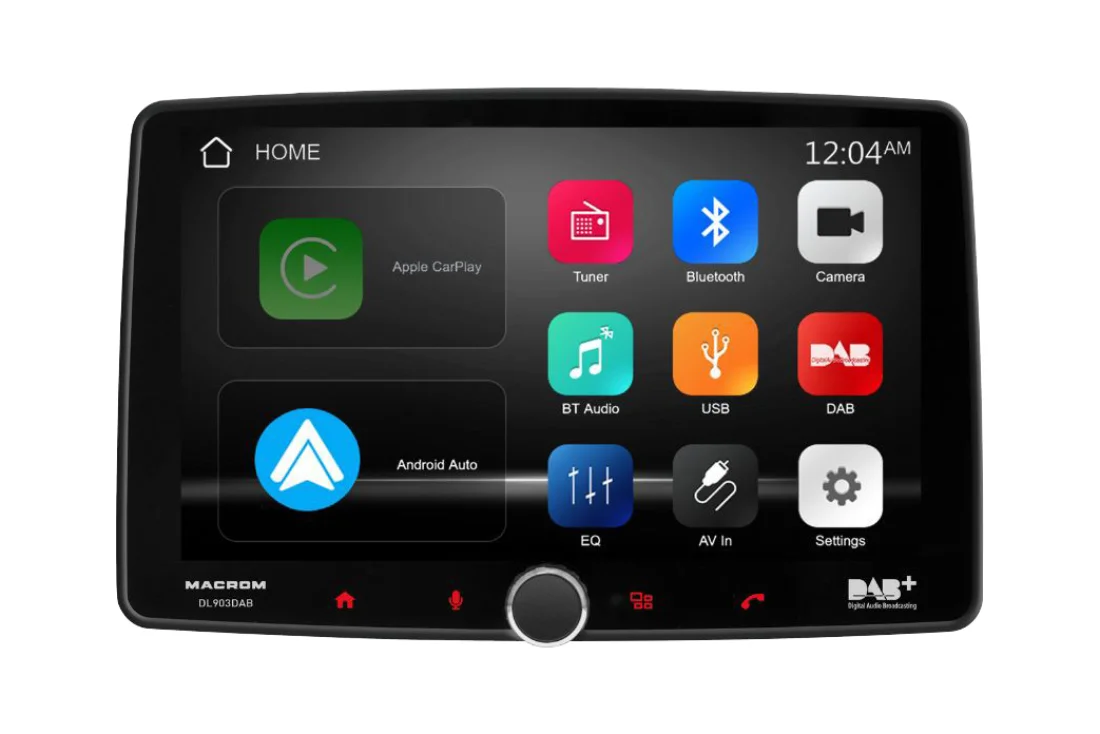 Autorádio Macrom DL903DAB - 9" monitor, 1DIN, OS Linux, DAB prijímač