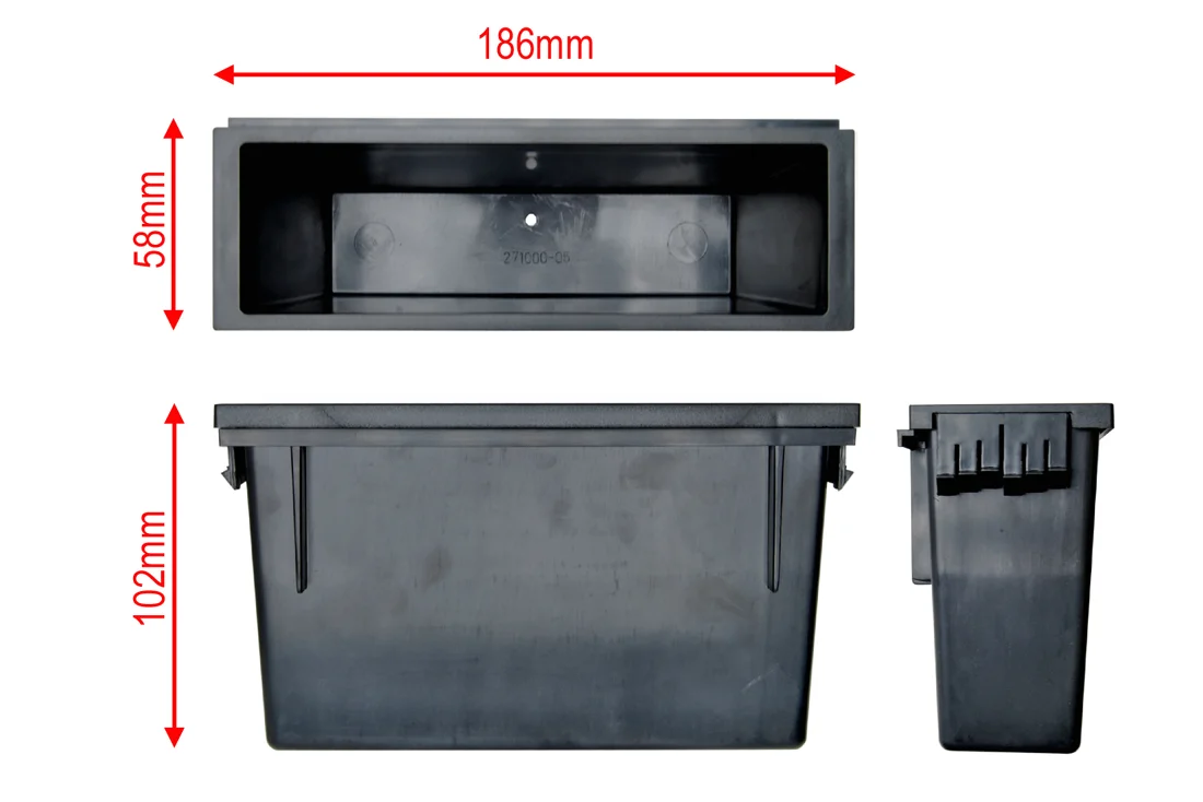 Univerzálny plastový rámik / šuflík - priehradka pre 1DIN autorádiá