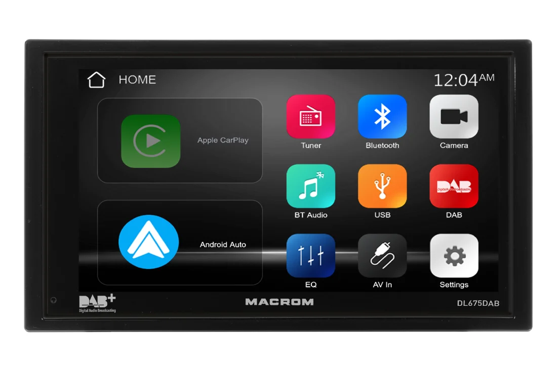 Autorádio Macrom DL675DAB - 7" monitor, OS Linux, DAB, CarPlay