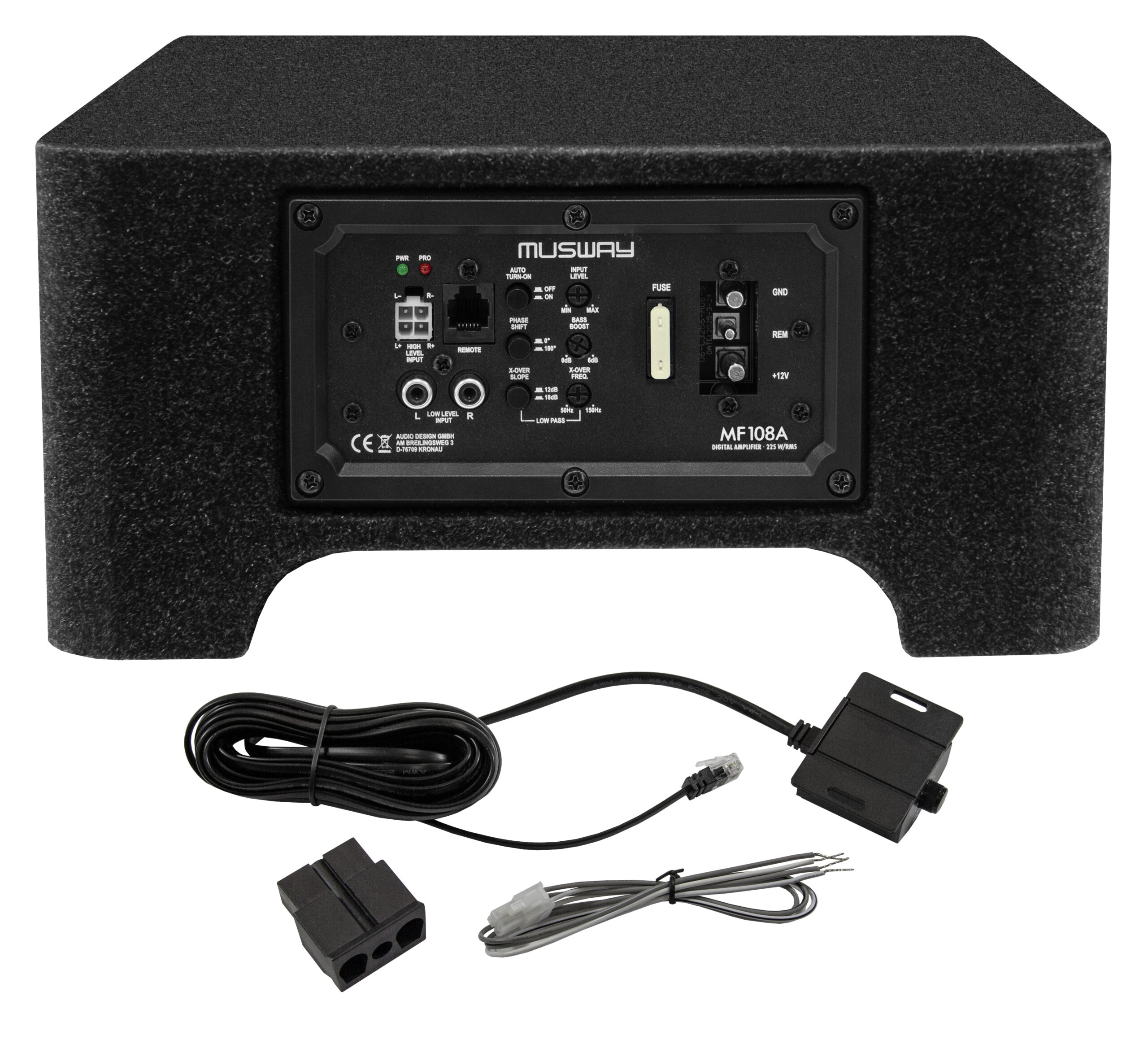 Musway MF108A – aktívny subwoofer 20 cm 225W RMS